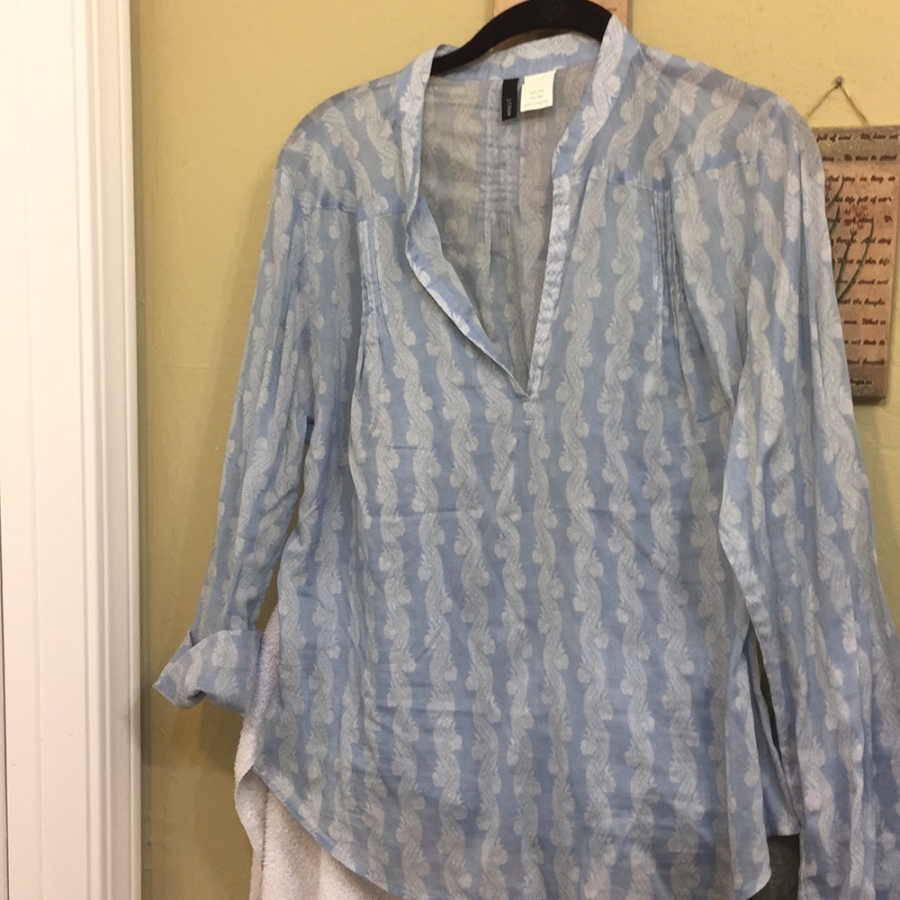J Crew light cotton blouse